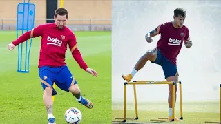 Messi Training Alone with Coutinho at Barcelona Training