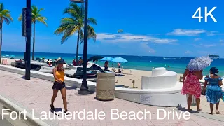 [4K] A1A Beach Drive Fort Lauderdale, Florida, USA 2021