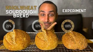 20%, 50% or 100% Whole Wheat Sourdough bread