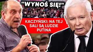 "Wynoś się!". Wściekły tłum na spotkaniu z Kaczyńskim. Mężczyzna został wygwizdany