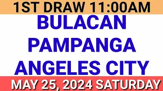 STL - BULACAN,PAMPANGA,ANGELES CITY May 25, 2024 1ST DRAW RESULT