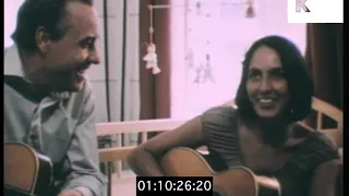 1970s USA, Earl Scruggs Performing with Joan Baez