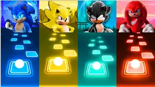 Sonic vs Super Sonic vs Dark Sonic vs Knuckles - Tiles Hop EDM Rush