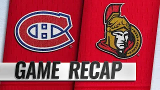 Stone scores second goal in OT as Senators top Habs