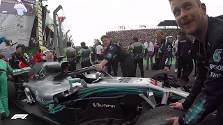 EXCLUSIVE: Inside Mercedes' Celebrations After Lewis Hamilton's Title Win