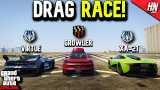 Ocelot Virtue v Pfister Growler v Ocelot XA-21 DRAG RACE! | GTA Online