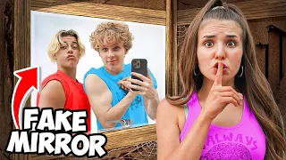 I Built a SECRET Mirror to Spy on my Ex-Boyfriend & My Boyfriend!