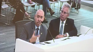 Cuyahoga County Sheriff Cliff Pinkney testifies before council members