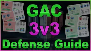 3v3 GAC Defense Guide - NON-GL focused - SWGOH