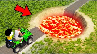 SHINCHAN AND FRANKLIN TRIED THE LAVA POTHOLES CHALLENGE IN GTA 5