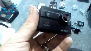 Victure Action Camera 4K WIFI Waterproof Sports Cam 20MP DRONE CAMERA unboxing