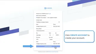 CHEERS Registry Tutorial Part 1 Create Account Video