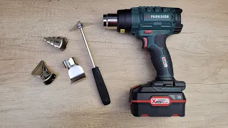 Parkside Cordless Hot Air Gun PHLGA 20 Li A1 TESTING