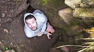 Exploring a Hole in the Ground That Leads to an Abandoned Mine