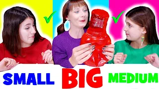 ASMR Big VS Medium VS Small Mukbang Food Challenge