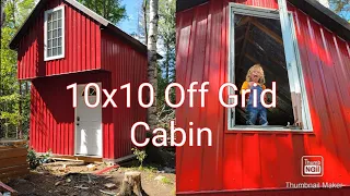 10x10 Off Grid Cabin with 14x10 Loft