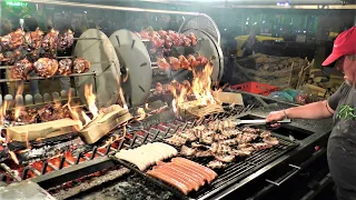 Street Food from Europe, India, Brazil. Pork Legs, Picanha, Grilled Meat, Pita Gyros and more.