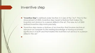 Patent , Invention, Inventive step, Industrial Application -Definitions