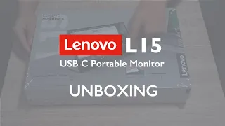 [UNBOXING] Lenovo L15 Type-C Portable Monitor