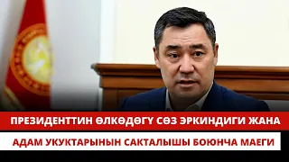 Садыр Жапаров өлкөдөгү сөз эркиндиги жана адам укуктарынын сакталышы боюнча комментарий берди