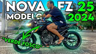 CONHEÇA A NOVA FAZER 250 2024 NA COR VERDE FOSCO (MINHA PRIMEIRA MOTO!)