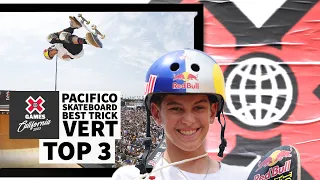 Pacifico Skateboard Vert Best Trick: TOP 3 | X Games California 2023