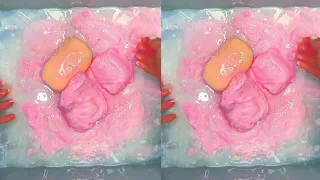 pinkyss creamy Soaked soap / Mushy soap : Asmr video 💗🤍💗🤍
