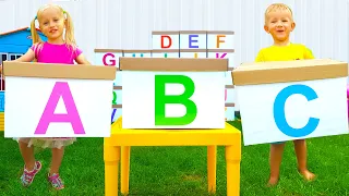 Learn ABC Alphabet + More children's songs by Katya and Dima