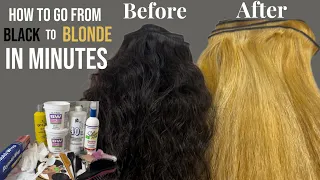 How to PROPERLY go from BLACK to BLONDE bundles IN MINUTES 🫢✨