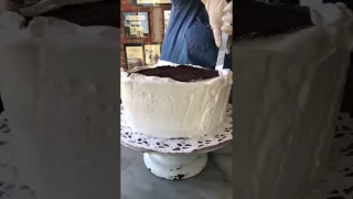 Making of Black & White Cake