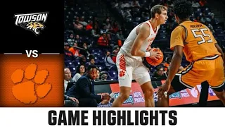 Towson vs. Clemson Men's Basketball Highlights (2022-23)