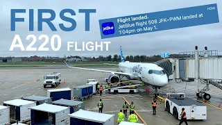 FIRST A220 FLIGHT!!! Flying JetBlue's First JFK-PWM Flight of The Season - Full Flight