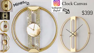 Instagram DIY Request Using Hula Hoops | Large Gold Glam Wall Clock | Inexpensive Remake Decor 2020