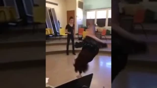 RAW FOOTAGE of Pawhuska Teacher doing cartwheel without panties