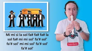 Meme ataúd 🚶🏾‍♂️⚰️flauta dulce fácil, tutorial con animación, coffin dance meme, easy flute recorder
