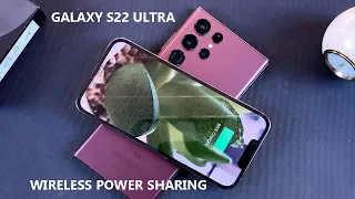 Samsung Galaxy S22 Ultra - How To Enable Wireless Power Sharing | Reverse Wireless Charging