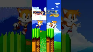 Tails Balancing Animation Sonic 2 HD vs Original #sonic #sega #shorts #sonicthehedgehog