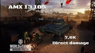 Amx 13 105 In El Halluf:7,6K direct damage :Wot console - World of Tanks console