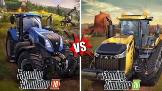 fs 16 vs fs 18 | farming simulator 16 vs farming simulator 18 | graphic comparison