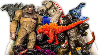 GIANT Godzilla and King Kong Collection! Godzilla vs Kong, Skull Island, Rampage Monsters