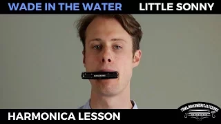 Wade In The Water by Little Sonny Blues Harmonica Lesson on G harmonica + Free Harp Tab