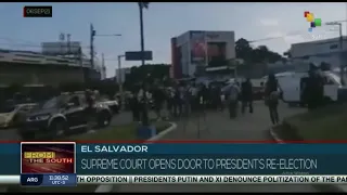 El Salvador: Protest against law that allows reelection of the president