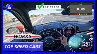 MINI John Cooper Works TOP SPEED DRIVE ON GERMAN AUTOBAHN *Dragy acceleration 0-100/100-200 km/h