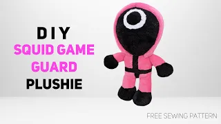 How to Make a Squid Game Guard Plushie [Free Pattern]