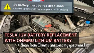 Tesla Model S 12V Battery Replacement with Ohmmu Lithium - 165k Miles!