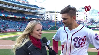 Trea Turner chats after walk-off homer