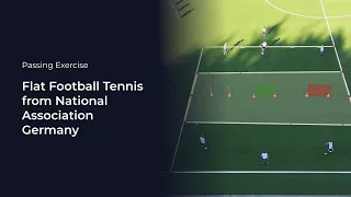 Flat Football Tennis from National Association Germany | Soccer Coaching Drill