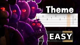 Five Nights At Freddy's - The Movie (Main Theme) - EASY Guitar tutorial (TAB)