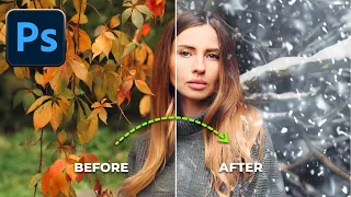 😱Photoshop Ai Magic: Turn Any Photos into Winter Scenes!