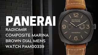 Panerai Radiomir Composite Marina Brown Dial Mens Watch PAM00339 PAM 339 Review | SwissWatchExpo